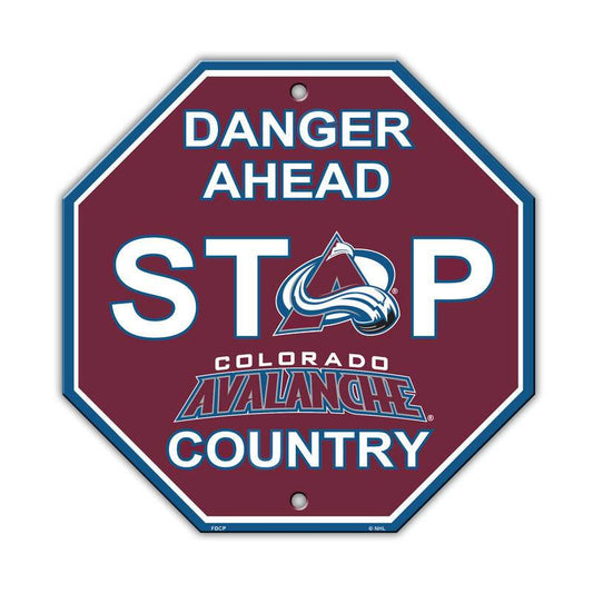 Colorado Avalanche 12x12 Plastic Stop Sign with Logo - ToylandEU