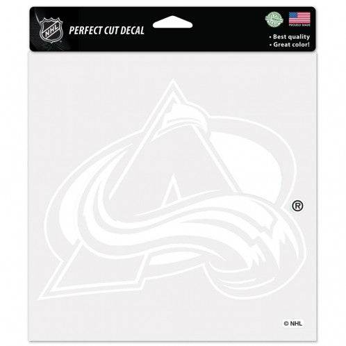 Colorado Avalanche 8x8 White Vinyl Decal Perfect Cut - ToylandEU