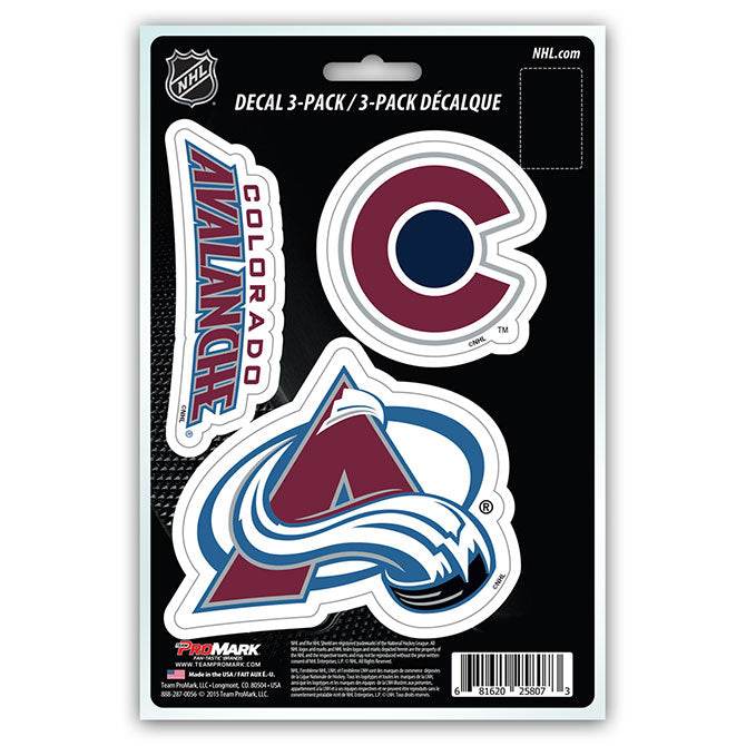 Colorado Avalanche Die Cut Decal Team Logo 3 Pack Set - ToylandEU