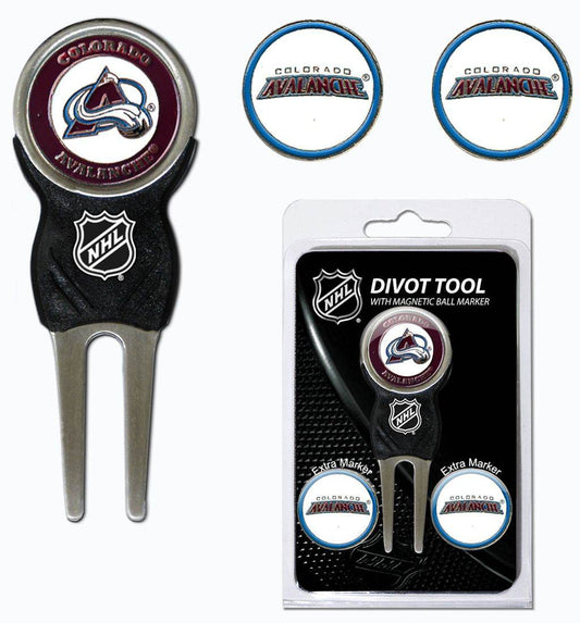 Colorado Avalanche Golf Divot Tool With 3 Magnetic Markers - ToylandEU