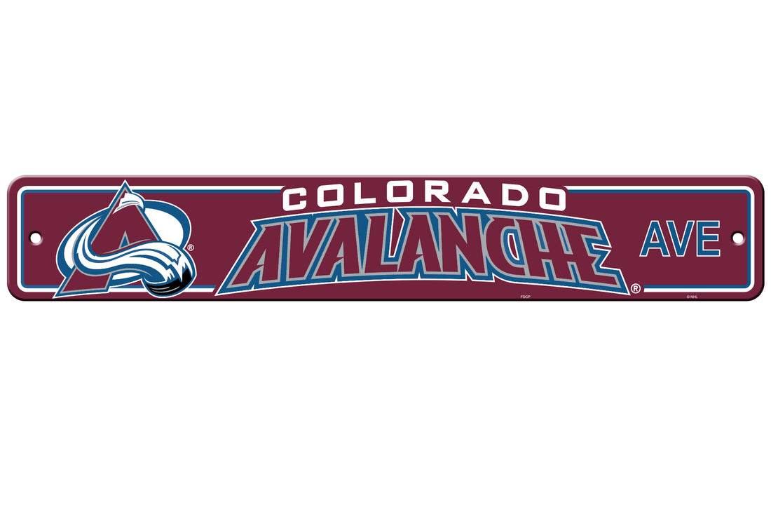 Colorado Avalanche Plastic Street Sign 4x24 Inches Decor - ToylandEU