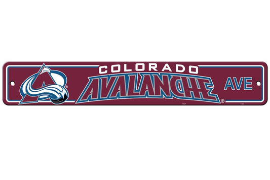 Colorado Avalanche Plastic Street Sign 4x24 Inches Decor - ToylandEU