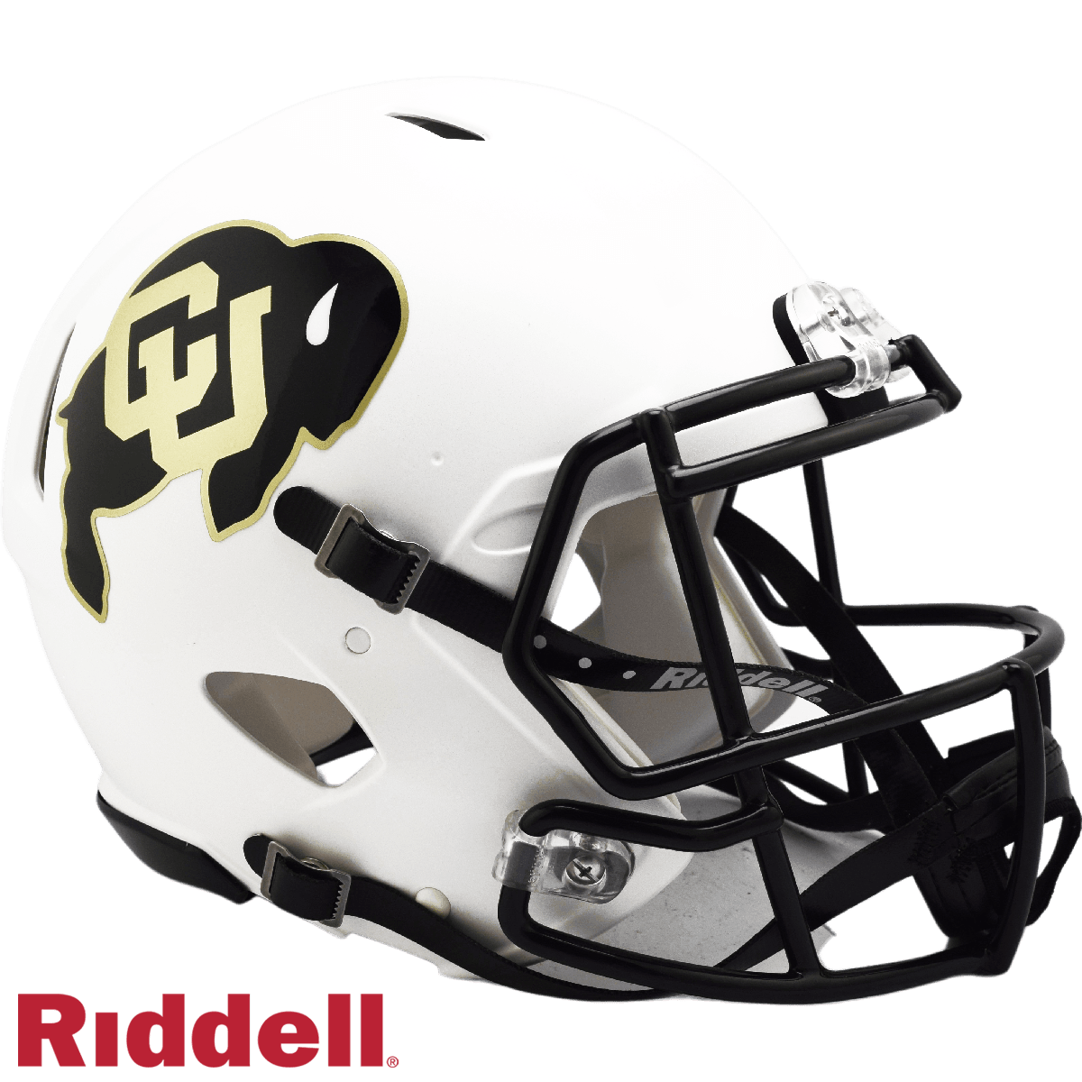 Colorado Buffaloes Riddell Helmet Matte White Authentic - ToylandEU
