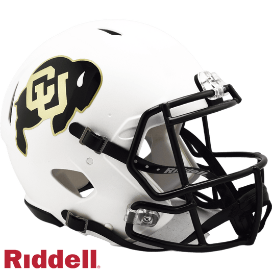 Colorado Buffaloes Riddell Helmet Matte White Authentic - ToylandEU