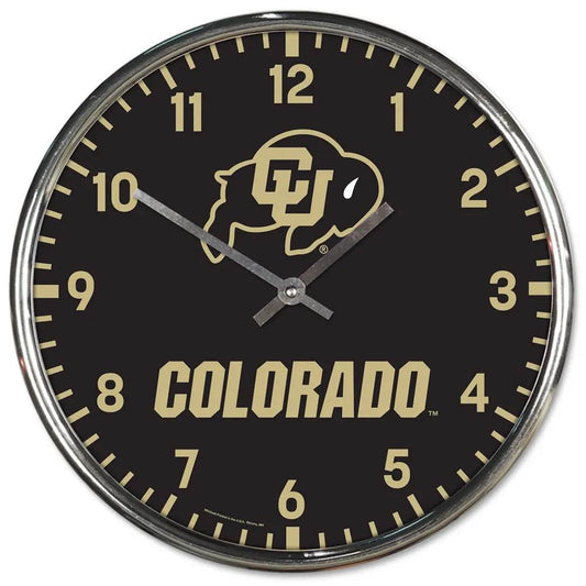 Colorado Buffaloes Round Chrome Wall Clock NCAA Official - ToylandEU