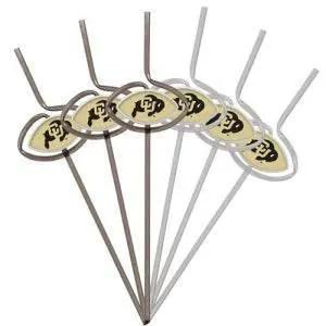 Colorado Buffaloes Team Sipper Straws Pack 6 BPA Free CO -  ToylandEU™