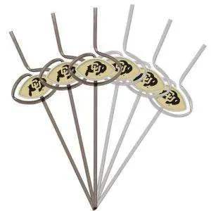  Colorado Buffaloes Team Sipper Straws Pack 6 BPA Free CO -  ToylandEU™