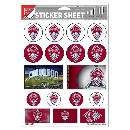 Colorado Rapids Decal Sheet 5x7 Vinyl Sticker Pack Pro - ToylandEU