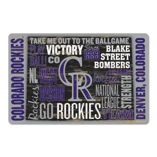  Colorado Rockies 11x17 Wood Sign Wordage Decor Wincraft -  ToylandEU™