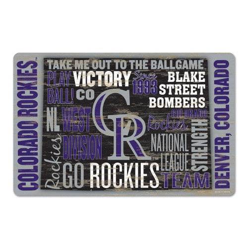Colorado Rockies 11x17 Wood Sign Wordage Decor Wincraft - ToylandEU
