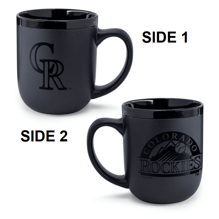 Colorado Rockies 17oz Matte Black Coffee Mug Wincraft - ToylandEU