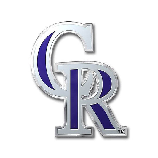 Colorado Rockies Auto Emblem Color Embossed Durable Aluminum - ToylandEU