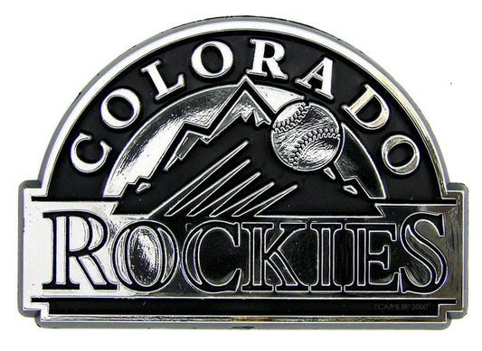 Colorado Rockies Auto Emblem Silver Chrome Badge Premium - ToylandEU
