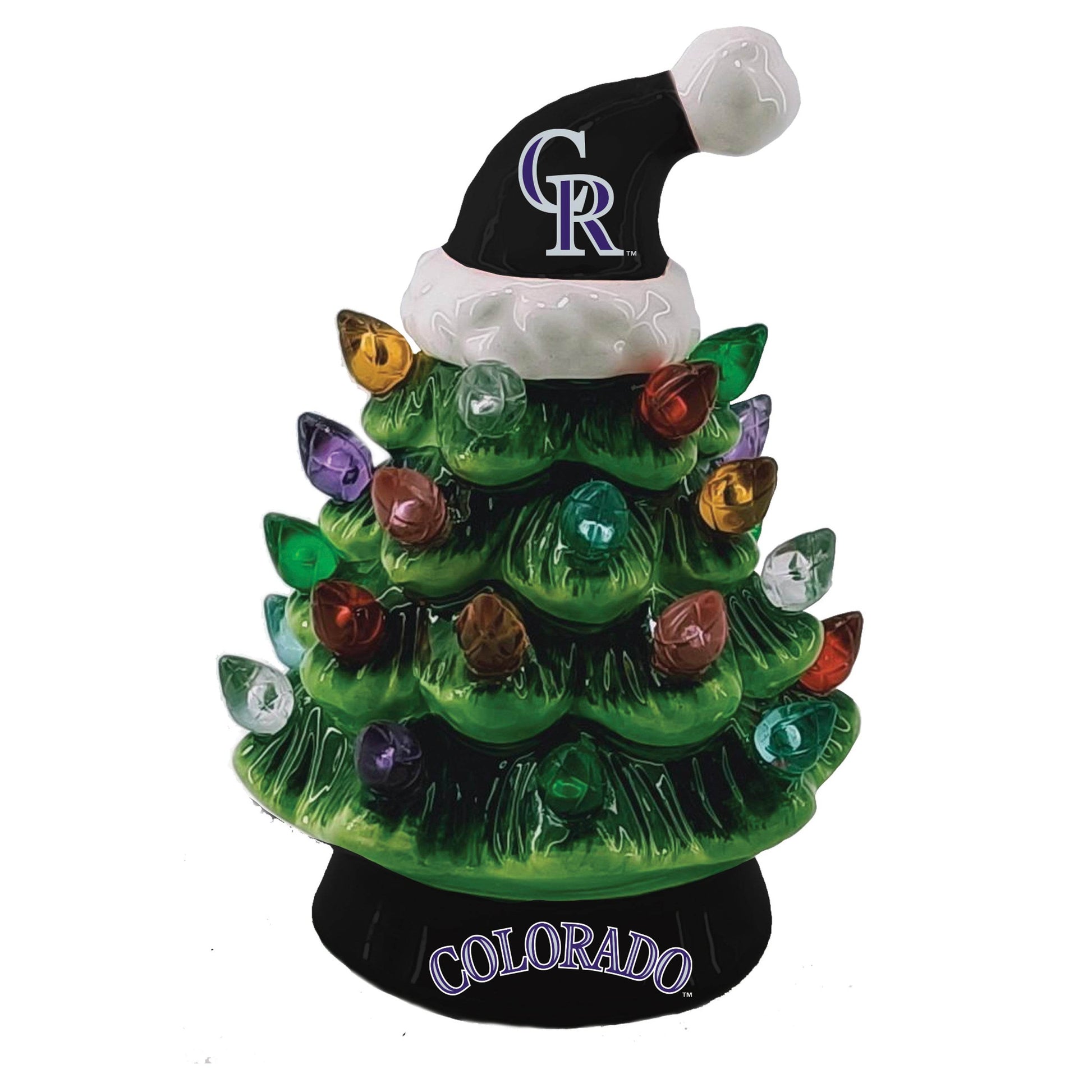 Colorado Rockies Christmas Tree LED Tabletop Ornament 4 Inch - ToylandEU