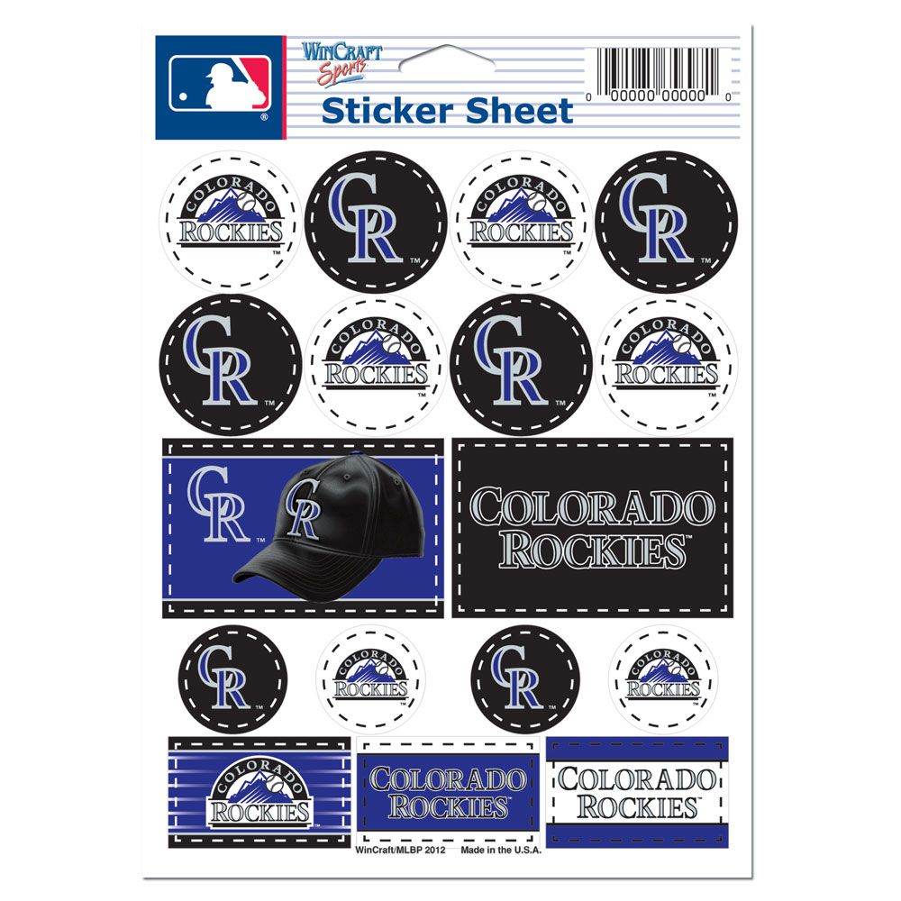 Colorado Rockies Decal Sheet 5x7 Vinyl Stickers For Walls - ToylandEU