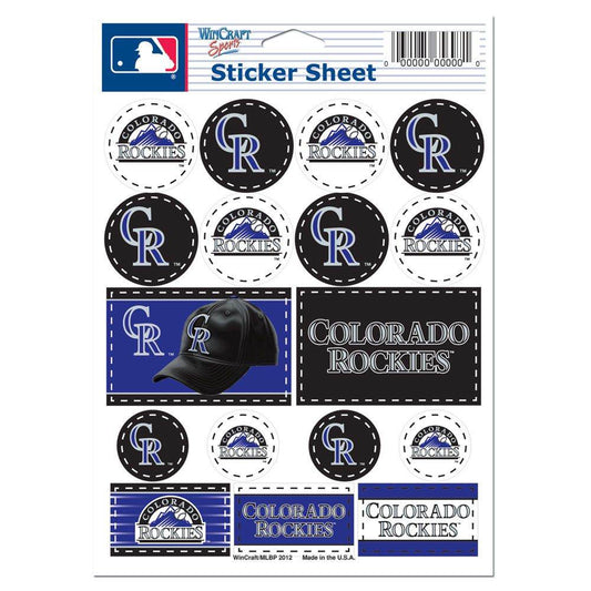 Colorado Rockies Decal Sheet 5x7 Vinyl Stickers For Walls - ToylandEU