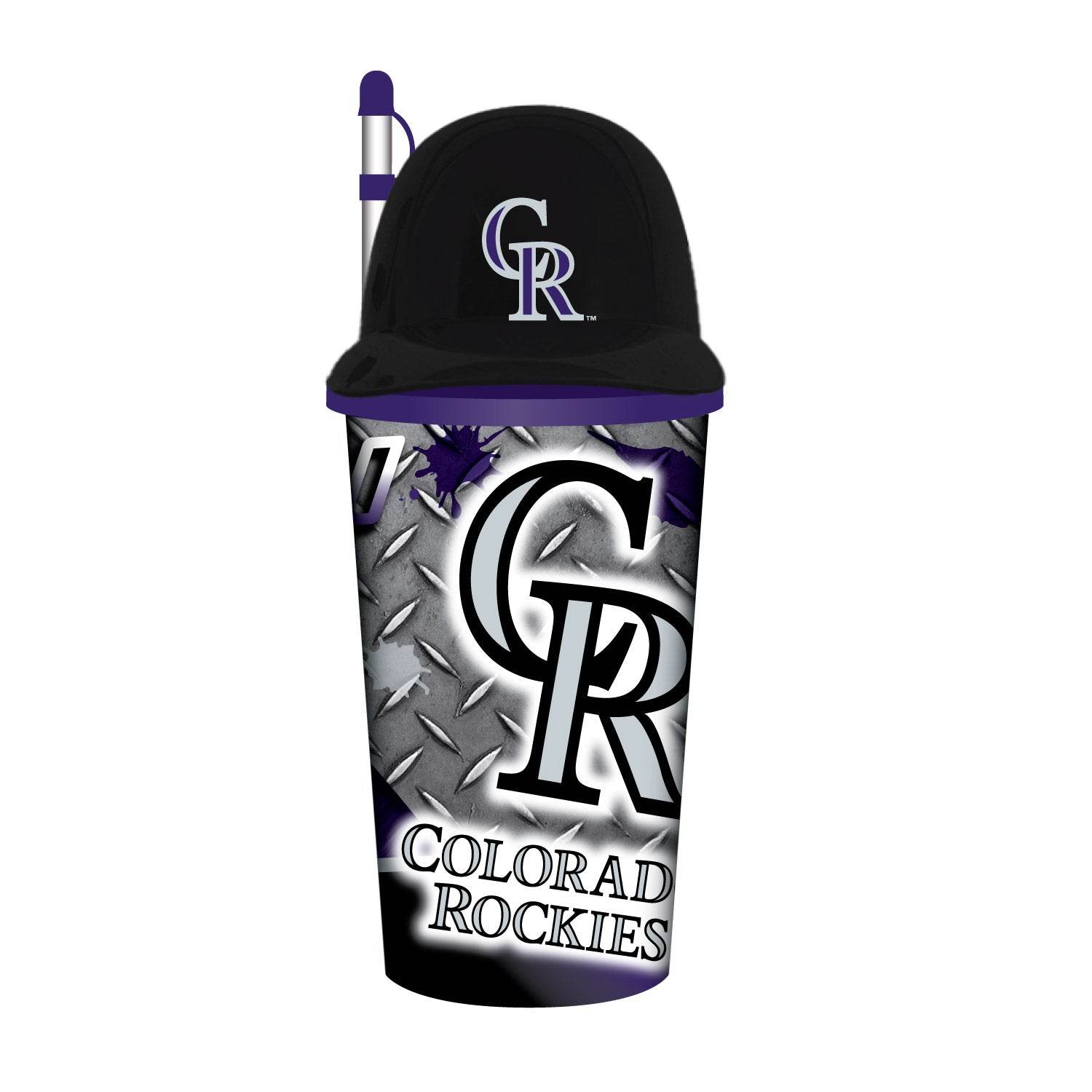 Colorado Rockies Helmet Cup 32oz Plastic With Straw - ToylandEU