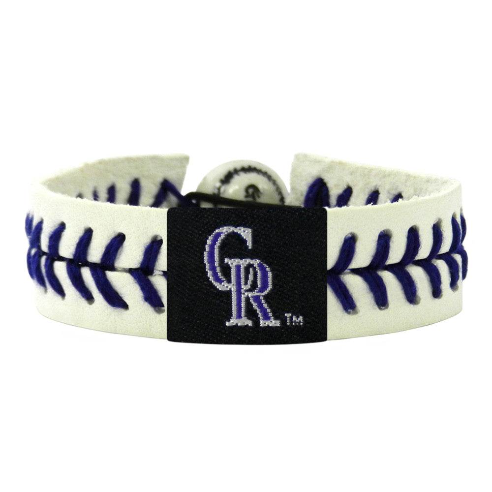 Colorado Rockies Lavender Leather Baseball Bracelet CO - ToylandEU