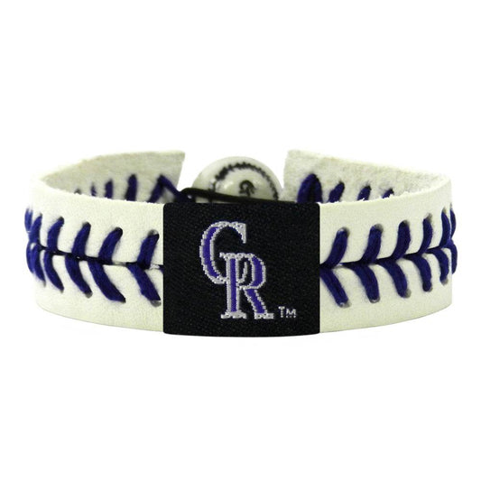 Colorado Rockies Lavender Leather Baseball Bracelet CO - ToylandEU
