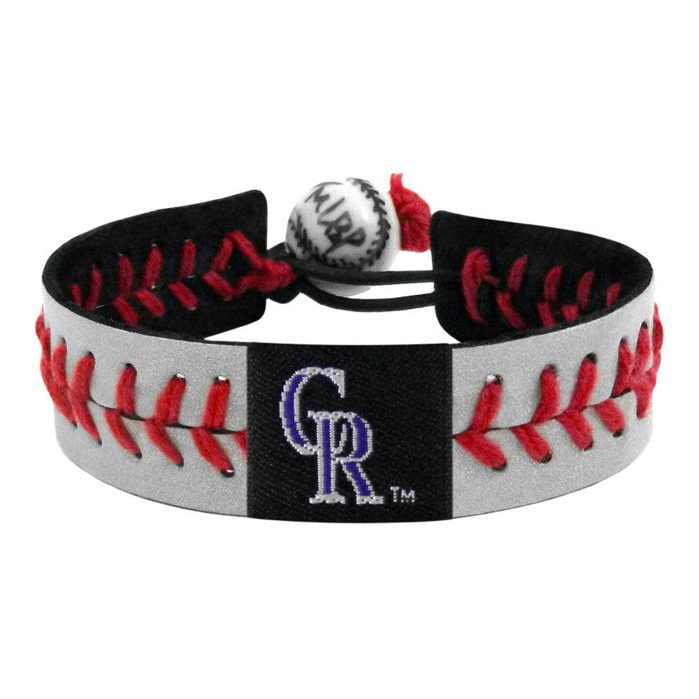 Colorado Rockies Leather Baseball Bracelet Adjustable CO - ToylandEU