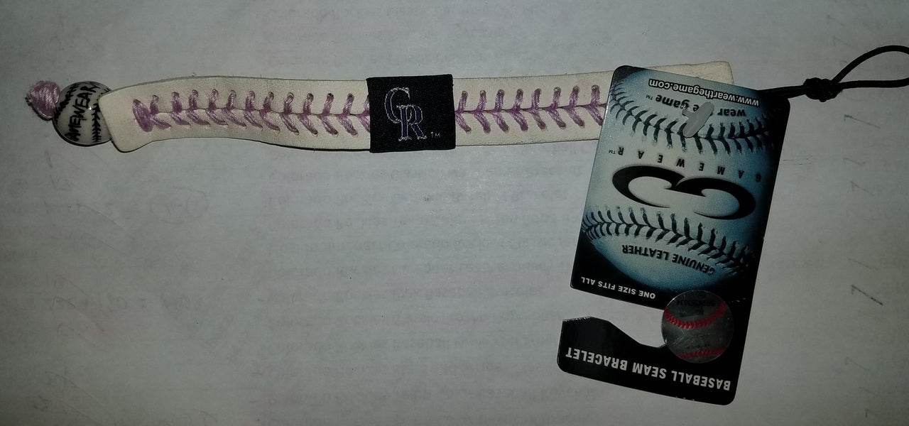 Colorado Rockies Leather Baseball Bracelet With Adjustable - ToylandEU