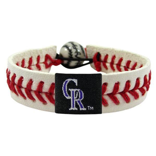 Colorado Rockies Leather Bracelet With Ceramic Bead - ToylandEU