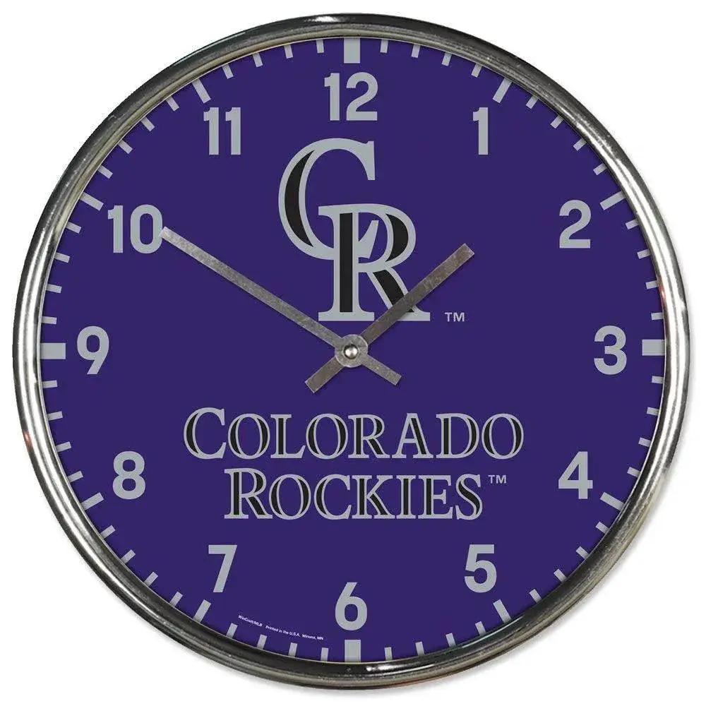  Colorado Rockies Round Chrome Wall Clock 12 Inch Retro -  ToylandEU™