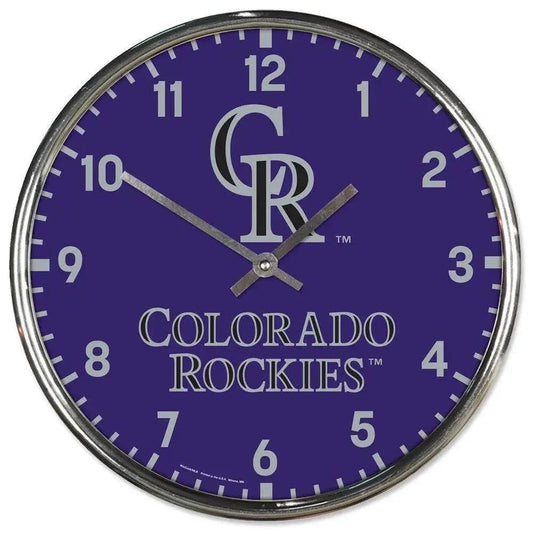  Colorado Rockies Round Chrome Wall Clock 12 Inch Retro -  ToylandEU™