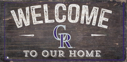 Colorado Rockies Welcome Home Wood Sign 6x12 Special Order - ToylandEU
