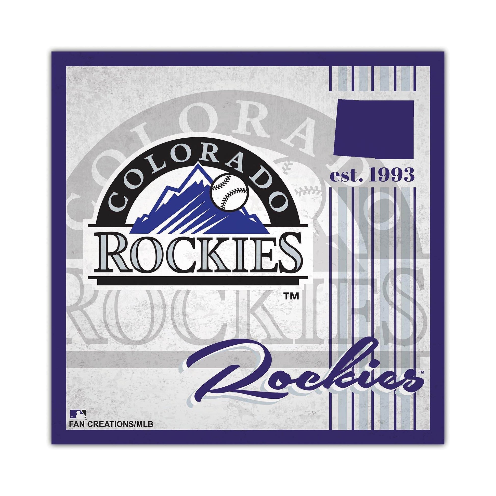 Colorado Rockies Wood Sign 10x10 Album Design Special Order - ToylandEU