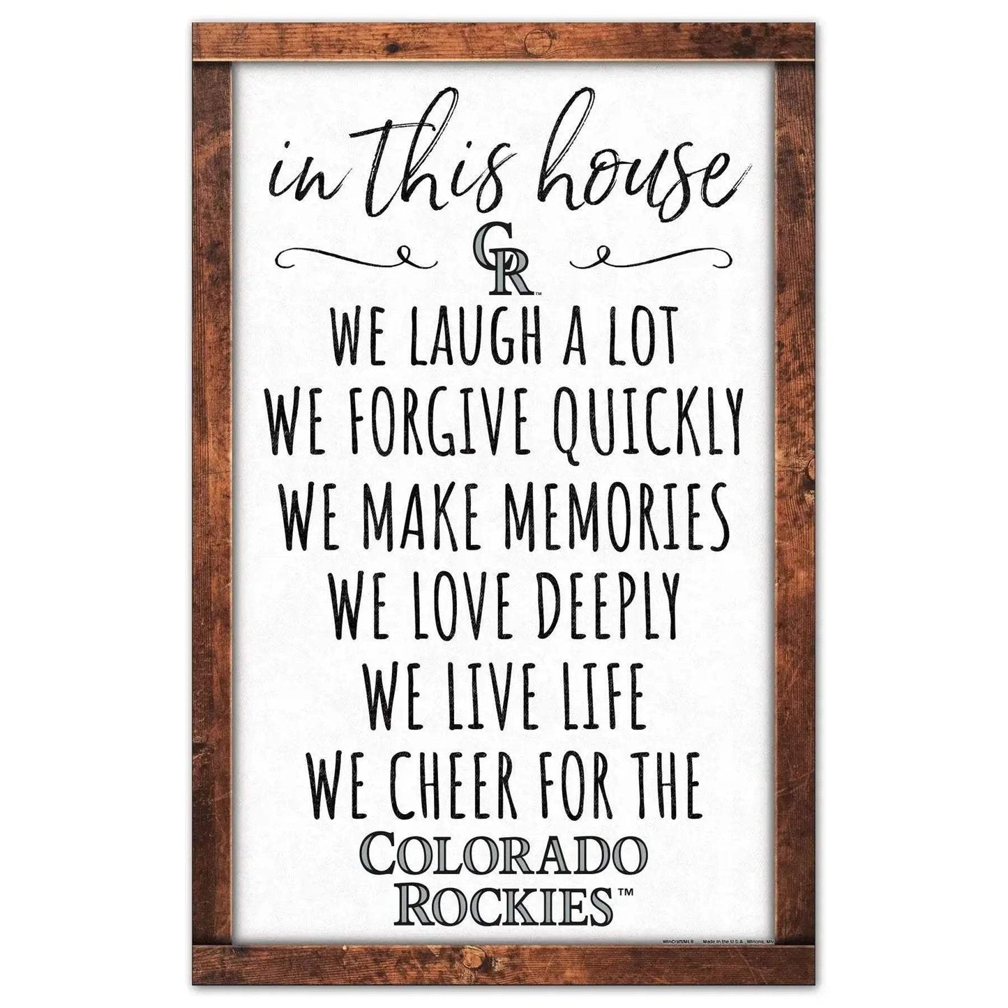  Colorado Rockies Wood Sign 11x17 In This House Decor -  ToylandEU™