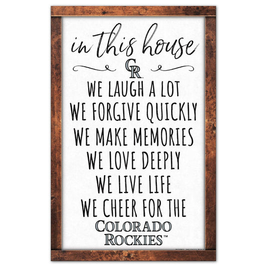 Colorado Rockies Wood Sign 11x17 In This House Decor - ToylandEU