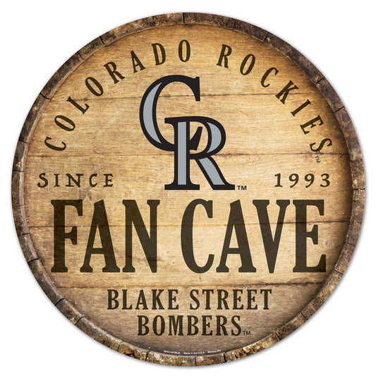 Colorado Rockies Wood Sign Round Barrel Top 14 Inch Design - ToylandEU