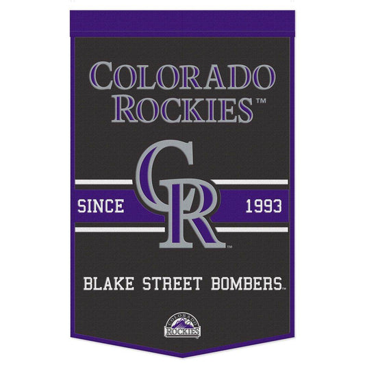 Colorado Rockies Wool Banner 24x38 Dynasty Slogan Design - ToylandEU