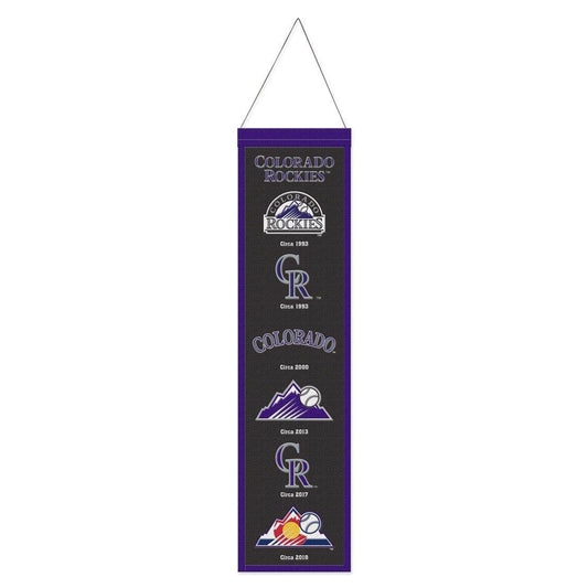 Colorado Rockies Wool Banner 8x32 Heritage Evolution Design - ToylandEU