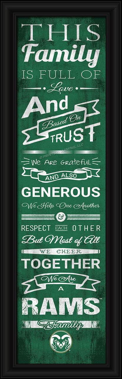 Colorado State Rams Family Cheer Print 24x8 Wall Art - ToylandEU