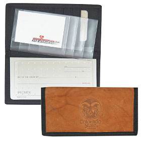 Colorado State Rams Leather Checkbook Embroidered Logo - ToylandEU