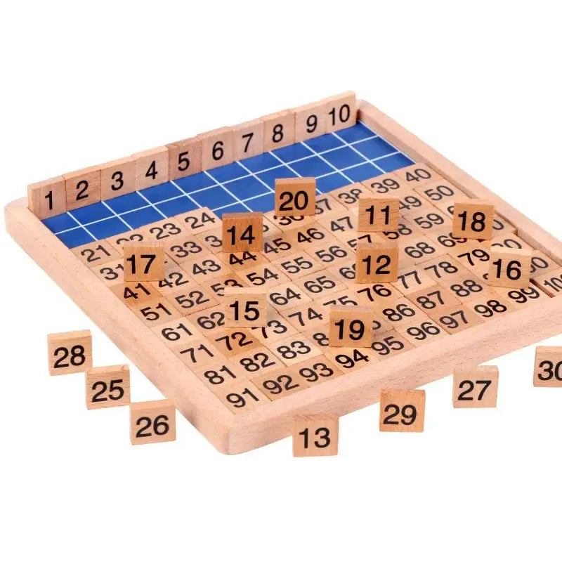 Colorful 1 to 100 Wooden Number Blocks for Montessori Learning - ToylandEU