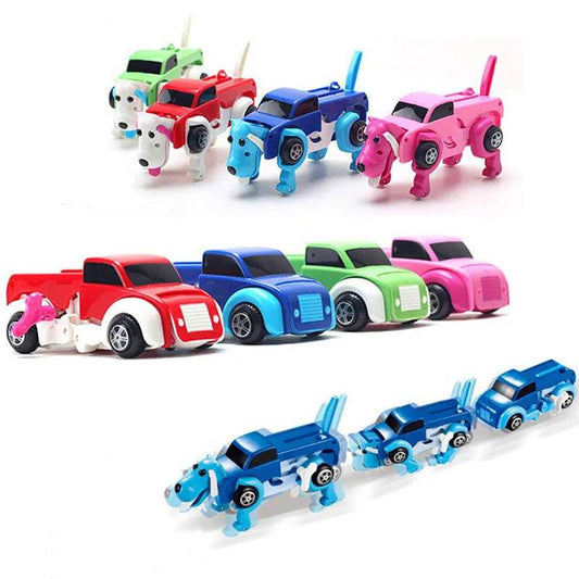 Colorful 14cm Wind-Up Dog Car Toy for Kids - No Batteries Needed! - ToylandEU