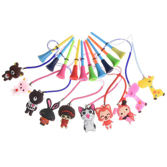 Colorful 3-Pack Rubber Golf Tees with Braided Rope for Easy Access - ToylandEU