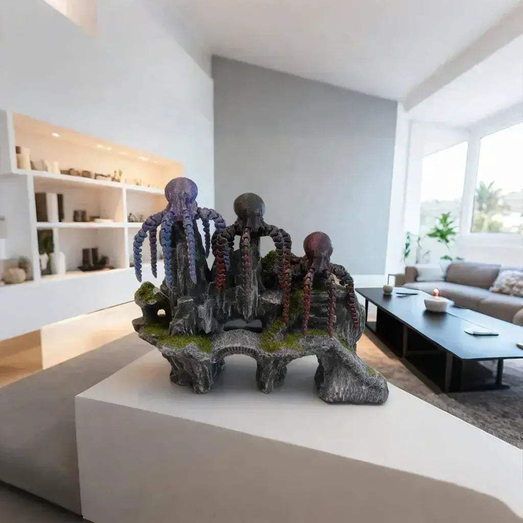 Colorful 3D Printed Octopus Statue Desktop Decoration - ToylandEU