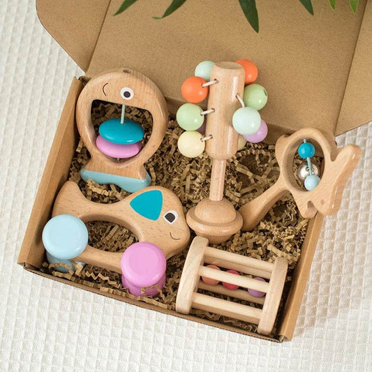 Colorful 5-Piece Wooden Musical Instrument Set for Babies & Toddlers - ToylandEU