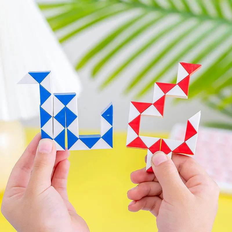 Colorful 6-Piece Folding Magic Snake Cube Set - Fun Educational Toy - ToylandEU