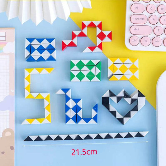 Colorful 6-Piece Folding Magic Snake Cube Set - Fun Educational Toy - ToylandEU