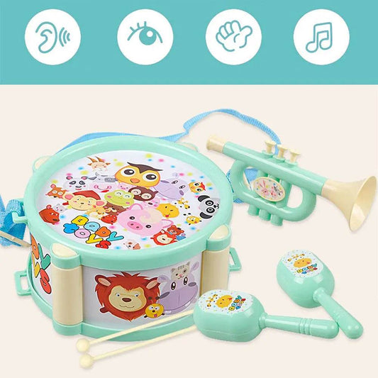 Colorful 6-Piece Musical Baby Toy Set with Bells & Hammers - ToylandEU