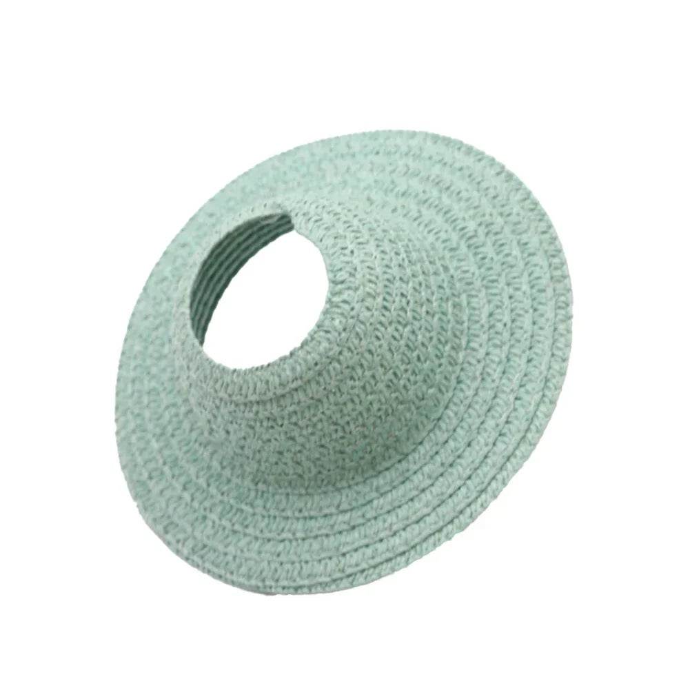 Colorful Bamboo Straw Hat with Hollow Design for Outdoor Activities Unisex Labubu - ToylandEU