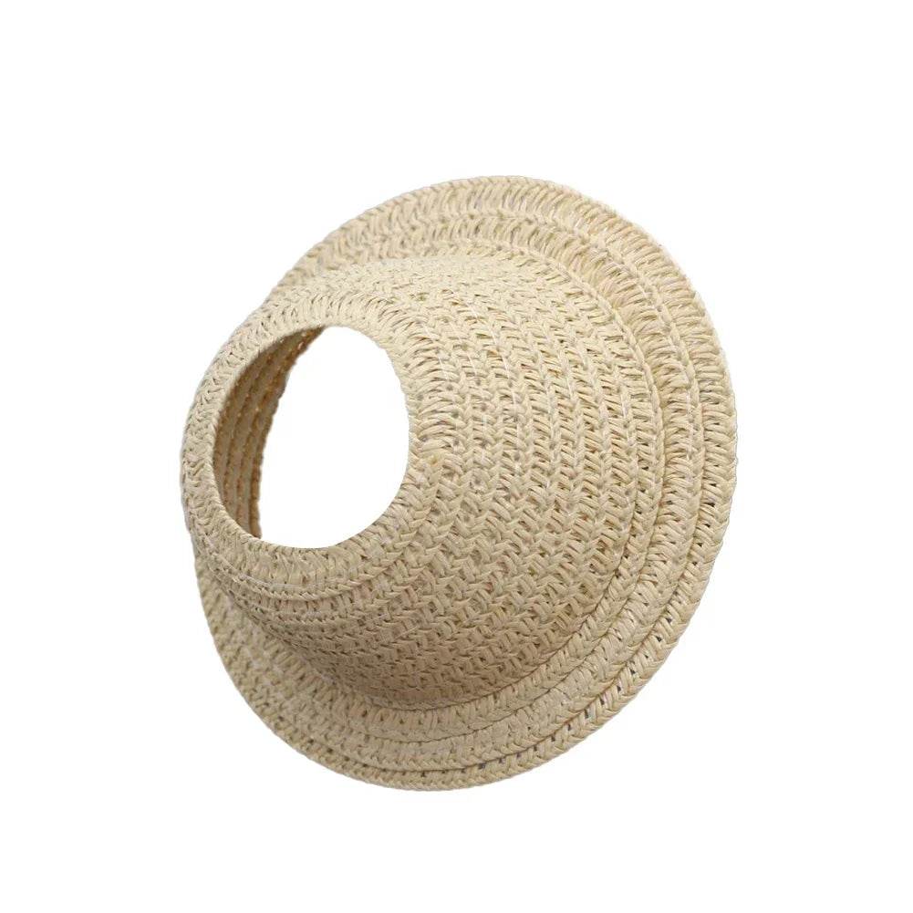 Colorful Bamboo Straw Hat with Hollow Design for Outdoor Activities Unisex Labubu - ToylandEU