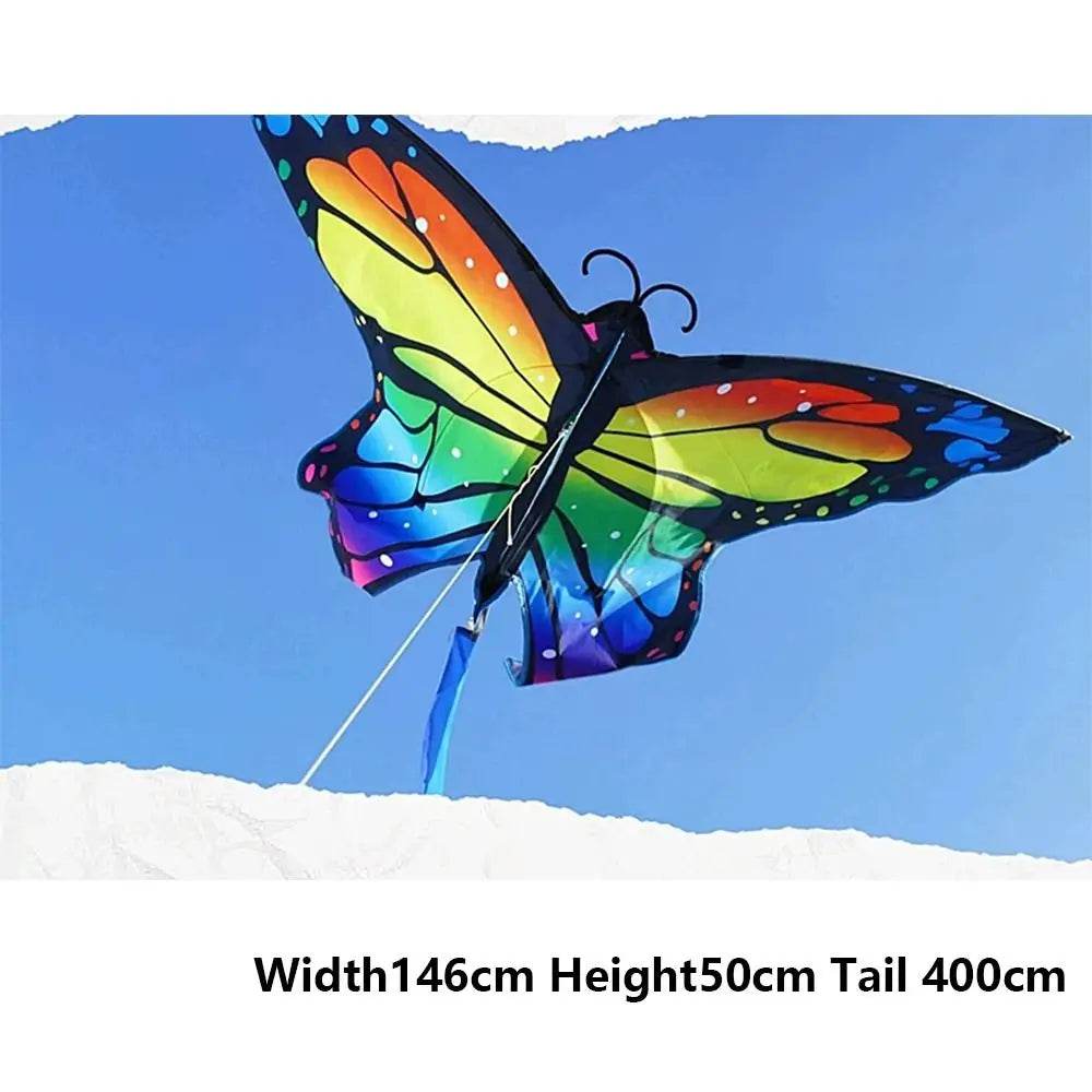 Colorful Butterfly Kite Steering 1.45m Air Bounce Outdoor Sports - ToylandEU