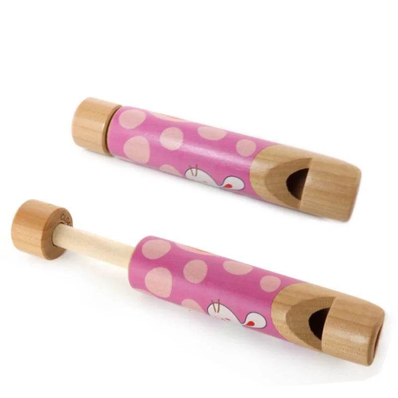 Colorful Cartoon Wooden Push Pull Flute - Fun Musical Toy for Babies - ToylandEU