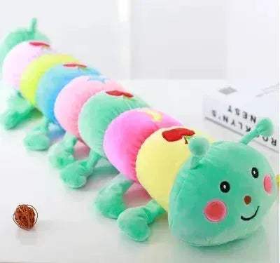 Colorful Caterpillar Plush Toy Cushion For Kids Soft Cozy Pillow - ToylandEU